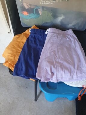 wonder nation lilac, navy, and Orange skorts